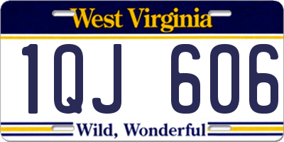 WV license plate 1QJ606