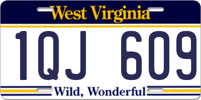 WV license plate 1QJ609