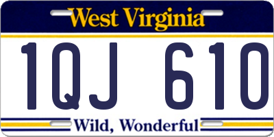WV license plate 1QJ610