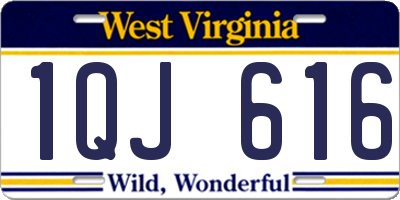 WV license plate 1QJ616