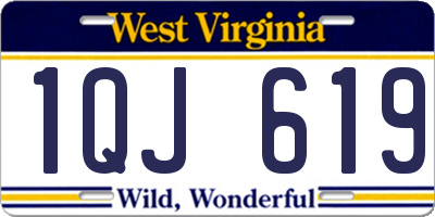 WV license plate 1QJ619