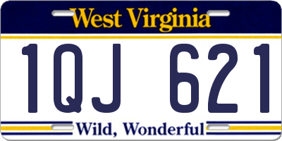 WV license plate 1QJ621