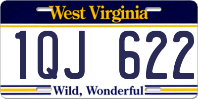 WV license plate 1QJ622