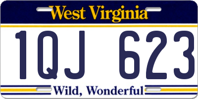 WV license plate 1QJ623