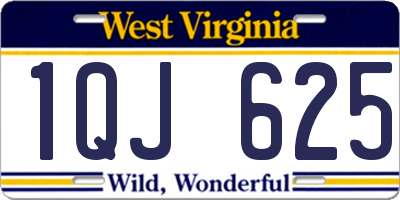 WV license plate 1QJ625