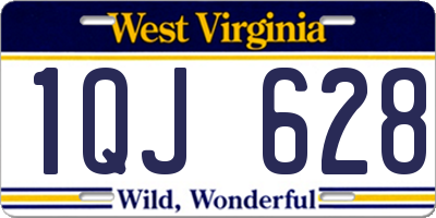 WV license plate 1QJ628