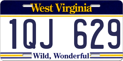 WV license plate 1QJ629