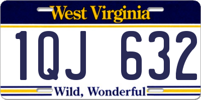 WV license plate 1QJ632