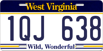 WV license plate 1QJ638