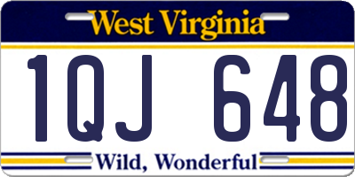 WV license plate 1QJ648