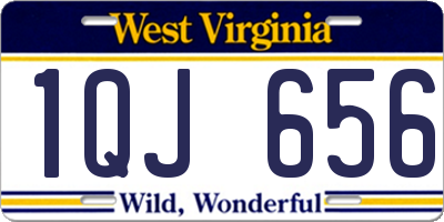 WV license plate 1QJ656