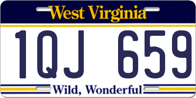 WV license plate 1QJ659