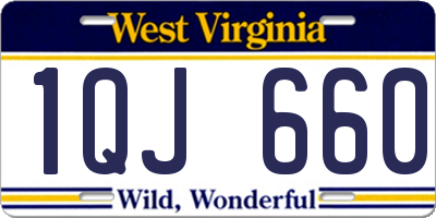 WV license plate 1QJ660