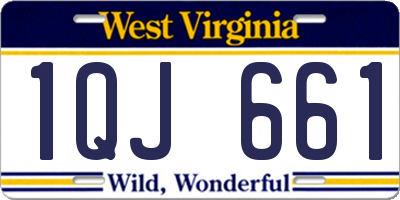WV license plate 1QJ661
