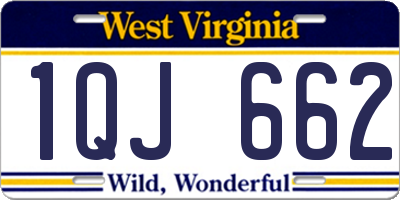 WV license plate 1QJ662