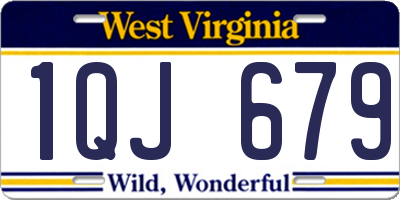 WV license plate 1QJ679