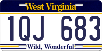 WV license plate 1QJ683