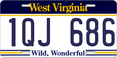 WV license plate 1QJ686
