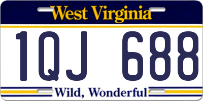 WV license plate 1QJ688