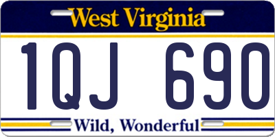 WV license plate 1QJ690
