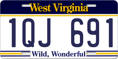 WV license plate 1QJ691