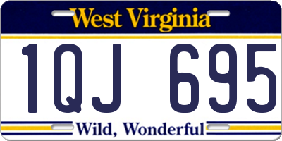 WV license plate 1QJ695