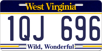 WV license plate 1QJ696