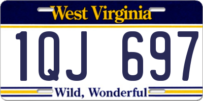 WV license plate 1QJ697
