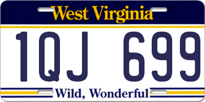 WV license plate 1QJ699
