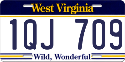 WV license plate 1QJ709