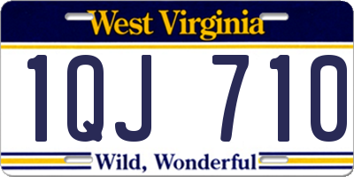 WV license plate 1QJ710