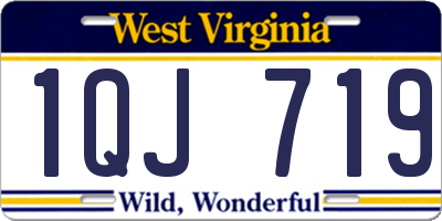 WV license plate 1QJ719