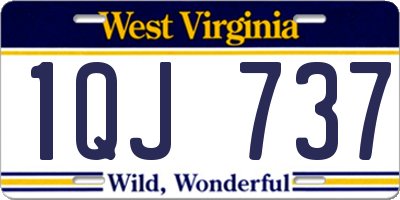 WV license plate 1QJ737
