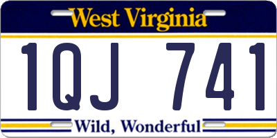 WV license plate 1QJ741