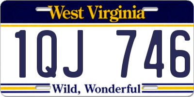 WV license plate 1QJ746