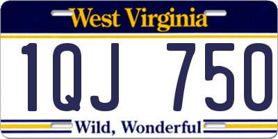 WV license plate 1QJ750