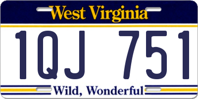 WV license plate 1QJ751