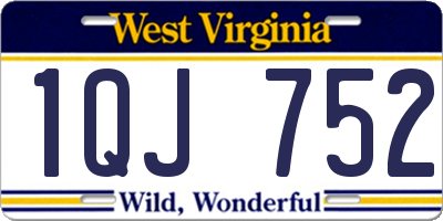WV license plate 1QJ752