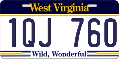 WV license plate 1QJ760