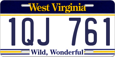 WV license plate 1QJ761
