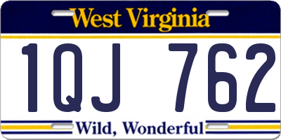 WV license plate 1QJ762