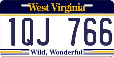 WV license plate 1QJ766