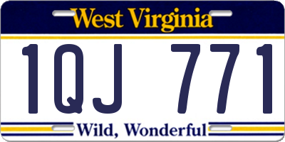WV license plate 1QJ771