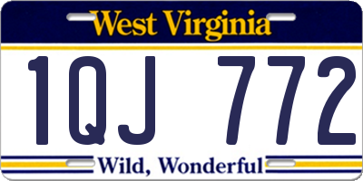 WV license plate 1QJ772