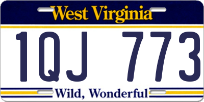 WV license plate 1QJ773