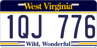 WV license plate 1QJ776
