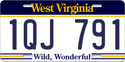 WV license plate 1QJ791