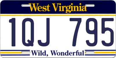 WV license plate 1QJ795