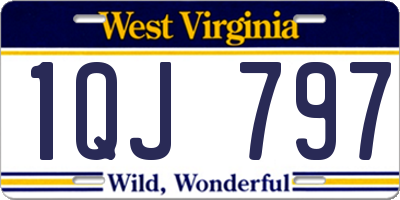 WV license plate 1QJ797