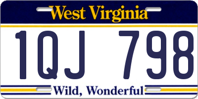 WV license plate 1QJ798